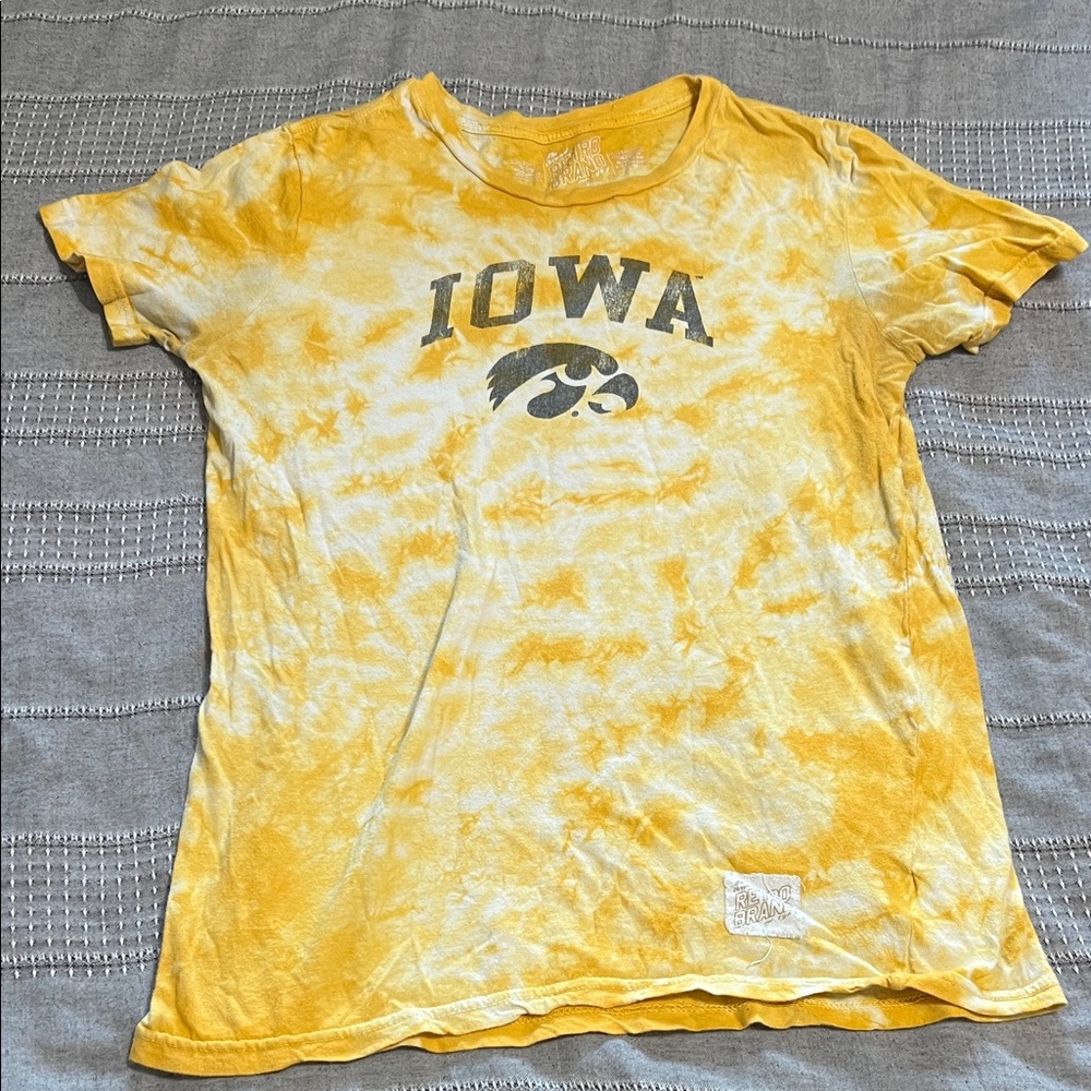 Iowa Kids Yellow Tie-Dye T-Shirt